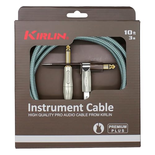 KIRLIN Cable de instrumento de ángulo recto a recto, Ol, 10 feet