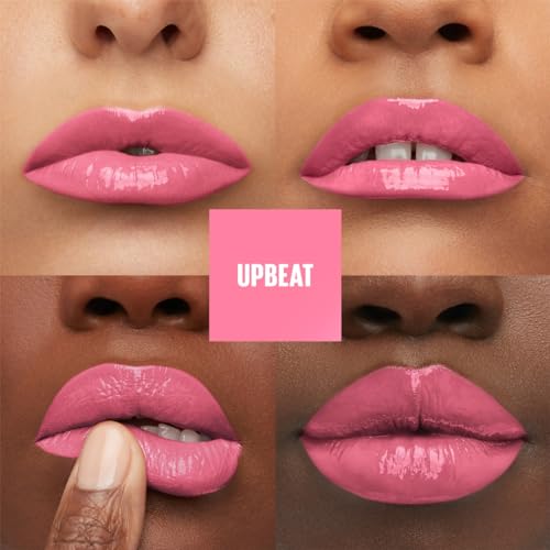 Maybelline Labial líquido brillante de larga duración, Superstay Vinyl Ink tono Upbeat 155, 4.2ml