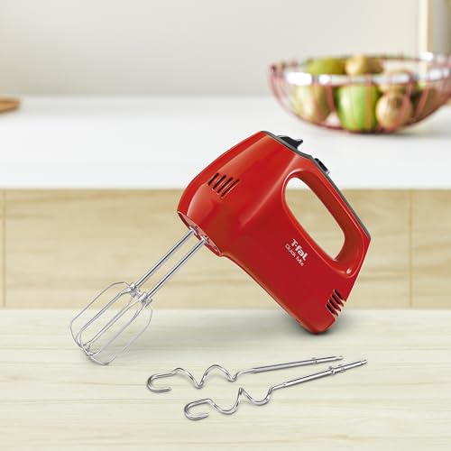 Batidora de Mano T-fal, Quick Mix 5 Velocidades, roja, modelo HT3105-ROJA