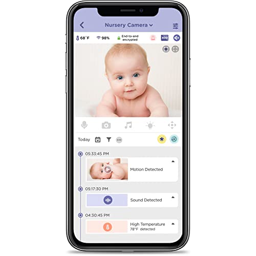 HUBBLE CONNECTED Nursery PAL Premium Smart Connected, Monitor de bebé habilitado para Wi-Fi con Visor de Unidades para Padres