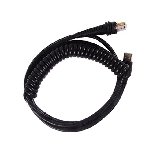 Cable USB Coiled 9ft para Escáner Honeywell Barcode Tipo A