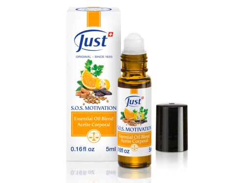SwissJust Aceite corporal original suizo JUST SOS Motivation Roll On 5 ml 1.16 onzas líquidas