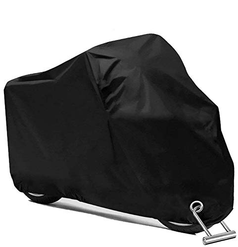 Cubierta Impermeable para Motocicletas PUBAMALL Negro Protección contra Polvo y Clima
