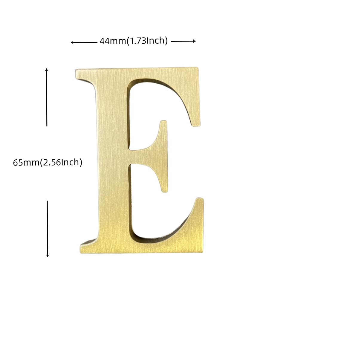 Pegatina de Latón Soild Letras Inglesas Autoadhesivas de 2.6 Pulgadas para Señalización y Decoración