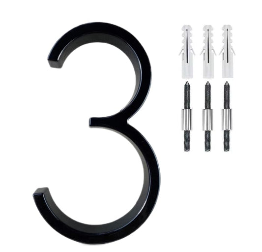 Números Modernos para Casa Exterior de 5 Pulgadas con Kit de Uñas 3