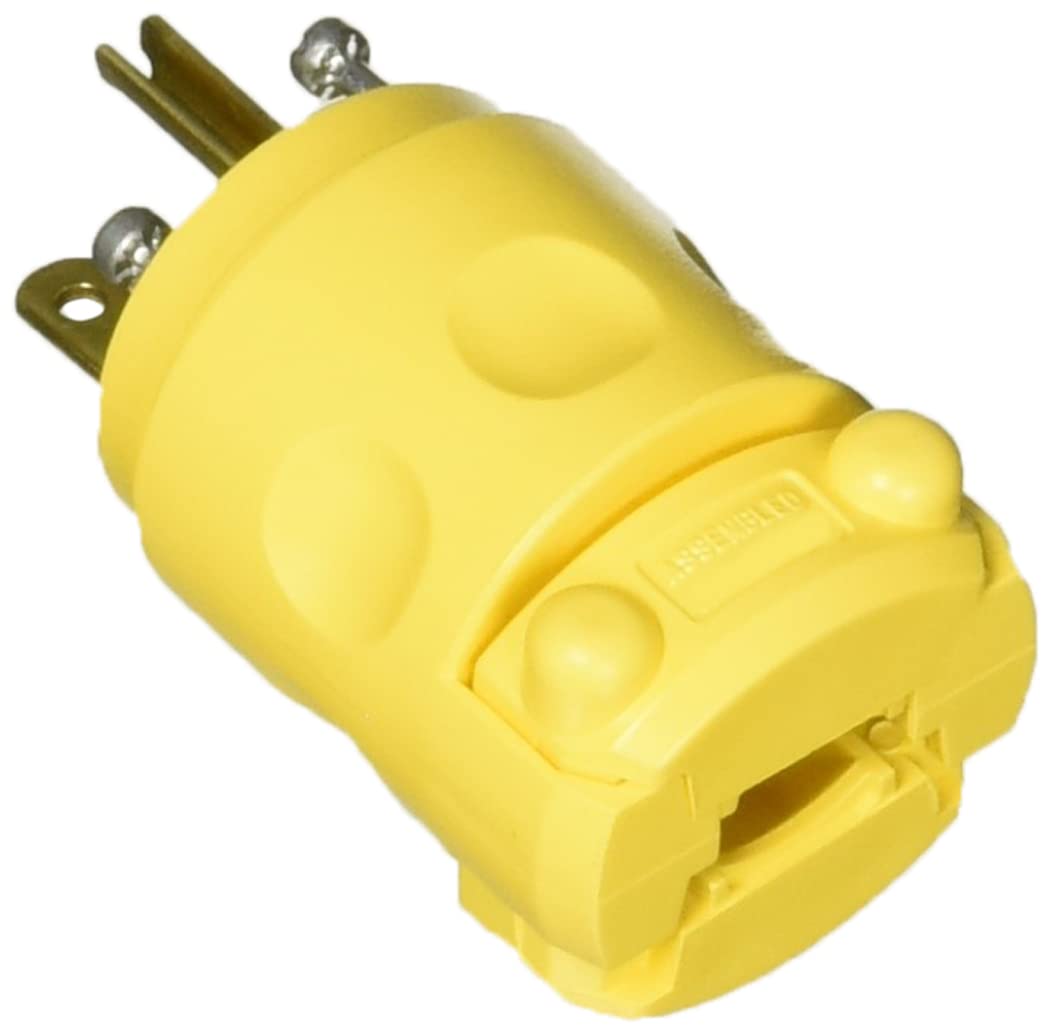 Leviton 620PV-000 Clavija de PVC, Grado Comercial, 20Amp, 250V, 2P, 3H, Nema 6-20P
