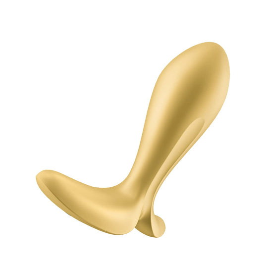 Vibrador Anal Satisfyer Oro con Control por Aplicación para Estimulación de Próstata y Plug Anal de Silicón, Unisex e Impermeable