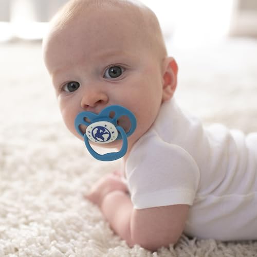 Chupete Dr. Brown's Advantage Azul que Brilla en la Oscuridad 6-12 Meses 2 Piezas