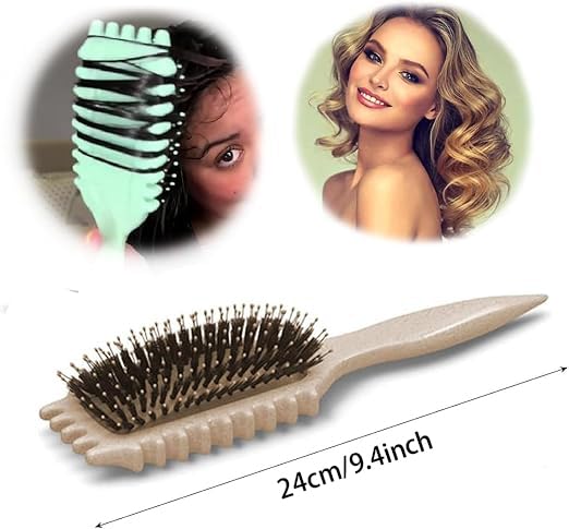 Cepillo Para Cabello Rizado Para Mujeres,Peine para peinar el cabello rizado,Cepillo Definidor De Rizos Bounce Curl para desenredar fácilmente el cabello rizado Cepillo, Aplicable al cabello rizado y similar a la ola (Morado)