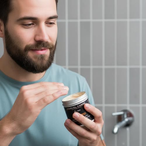 Marcel Carré Pomada para Barba y Bigote, Fijación Suave, con Ácido Hialurónico y Vitamina E, 100 ml