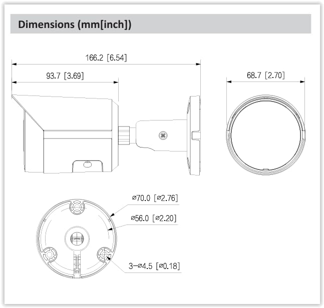 Dahua Camara IP, Bala, 5MP, IR 30m, Exterior, IP67, Microfono, Micro SD, Vision Nocturna