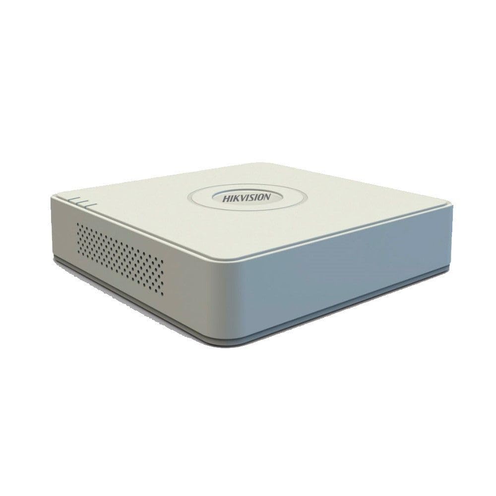 Hikvision DVR 1080P Lite, 4 Canales TURBOHD + 1 Canal IP, Pentahibrido, H.265+, SOP 1 HDD (NO Inc), Audio por Coaxitron, (DS-7104HGHI-K1)