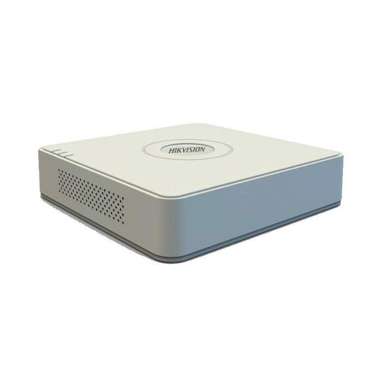 Hikvision DVR 1080P Lite, 4 Canales TURBOHD + 1 Canal IP, Pentahibrido, H.265+, SOP 1 HDD (NO Inc), Audio por Coaxitron, (DS-7104HGHI-K1)