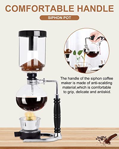 Cafetera de Sifón YUCHENGTECH Vidrio de Mesa 5 Tazas 600 ml