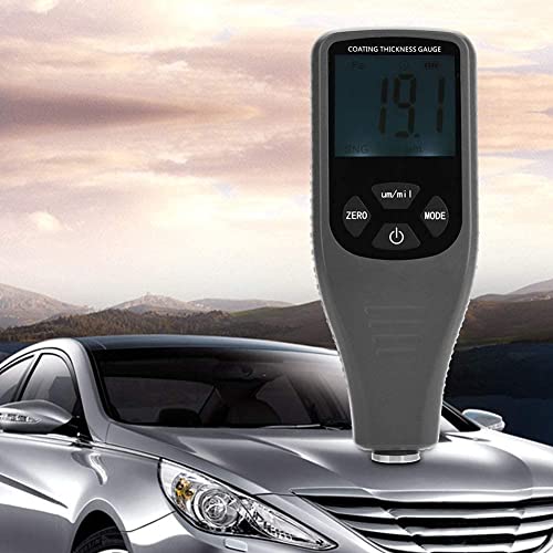 Walfront Probador de Espesor de Recubrimiento RZ240 Medidor de Prueba Automático de Metal Digital Medidor de Pintura de Espesor Portátil con Retroiluminación LCD para Uso Automotriz 0~1500um