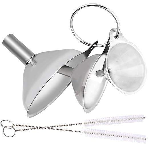 Juego de Embudos U Chef Acero Inoxidable con Cepillos para Cocina y Botellas