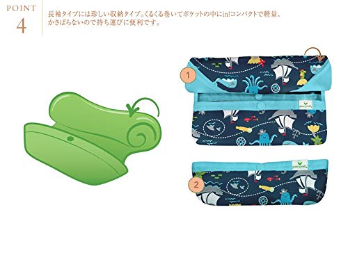 Green Sprouts - Babero de manga larga fácil de llevar, protección impermeable desde la comida hasta la hora de juego, bolsillo invertido, material suave, fácil de limpiar
