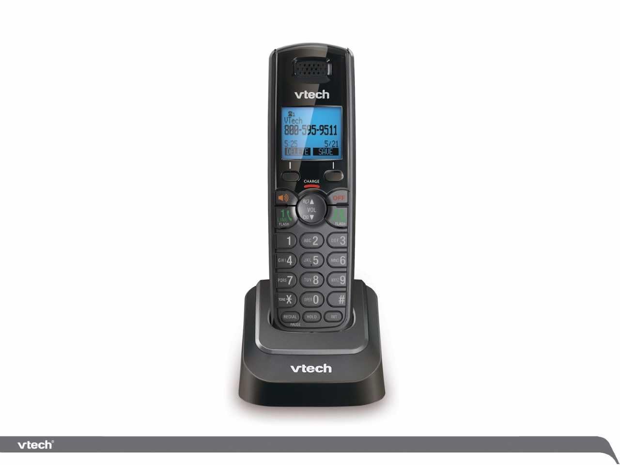 VTech DS6151-11 DECT 6.0 - Teléfono inalámbrico (2 líneas), Negro, 3 Auriculares