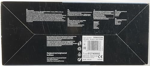 Braun TexStyle 9 SI9682 DB Ferro a vapore con tecnologia FreeGlide 3D, vapore verticale, funzione anti-goccia, funzione autopulente, apertura 330 ml, 260 g/min, 3200 W, blu scuroF