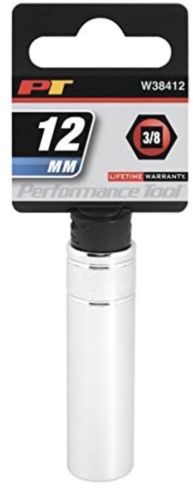 Performance Tool Herramienta de Rendimiento - Socket de Punto, 3/8" Drive 6-Point Socket, 12mm