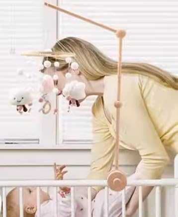 GLOGLOW Soporte para móvil de Cuna de Bebé, Brazo de para Móvil de Cuna Colgante, Soporte para móvil de Cuna de Bebé, Brazo para móvil Hecho a Mano para decoración de