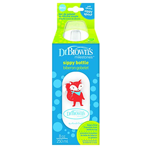 Biberón Sippy Spout Dr. Brown's Zorro 8 Ounce para Bebé
