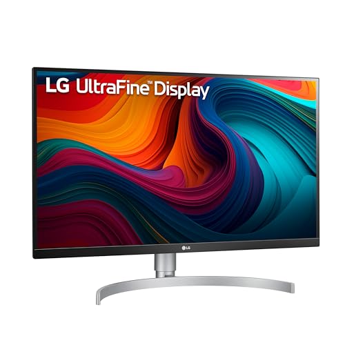 Monitor de Computadora LG Ultrafine 27 Pulgadas Blanco Plateado UHD 4K IPS con VESA DisplayHDR 400, AMD FreeSync y USB-C