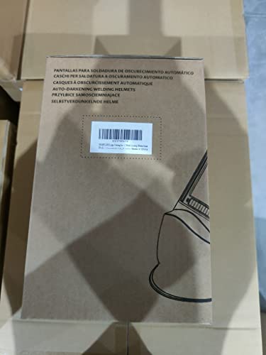 Casco de Soldadura YESWELDER Solar Azul Visualización Ancha de oscurecimiento Automático con 4 Sensores de Arco