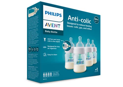 Biberones Anticólicos Philips Avent 4 Onzas Transparente Paquete de 4