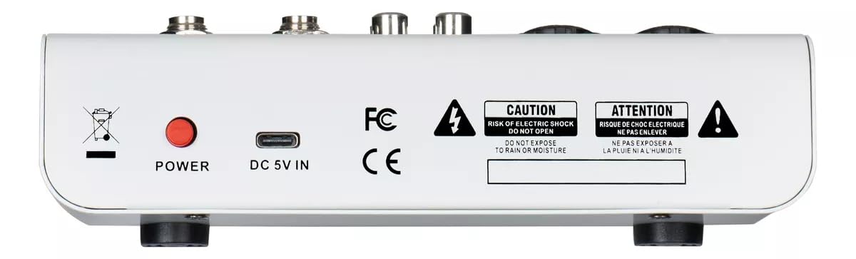 Mezcladora de Audio Profesional RodeoSonido XA4 Negra 4 Canales con Bluetooth y USB para DJ y Estudio