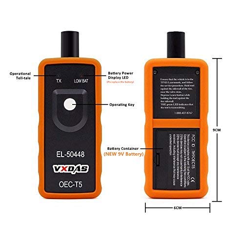 Herramienta de Reinicio TPMS VXDAS Negro Edición 2024 para Vehículos Buick Chevy Cadillac