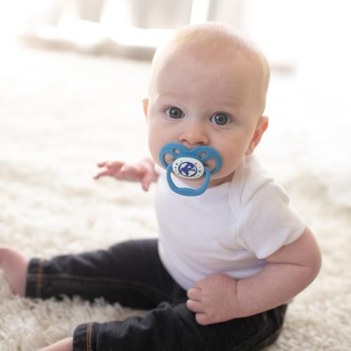 Chupete Dr. Brown's Advantage Azul que Brilla en la Oscuridad 6-12 Meses 2 Piezas