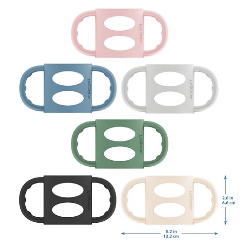 Mangos de Botella de Silicona 100% Dr. Brown's Light Blue Green Gray para Bebé 3 Pack 4m+