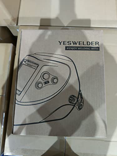 Casco de Soldadura YESWELDER Solar Azul Visualización Ancha de oscurecimiento Automático con 4 Sensores de Arco