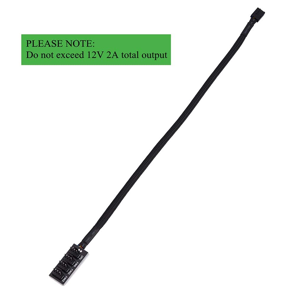 Concentrador PWM de 4 Pines, Adaptador de Cable Multidivisor de Potencia para Ventilador de Caja y CPU