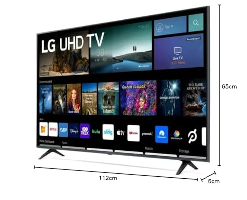 LG Television de 50" Class 4K UHD 2160P webOS Smart TV Compatible con Netflix Disney+ Apple TV HBO Youtube 50UQ7070ZUE (Reacondicionado)
