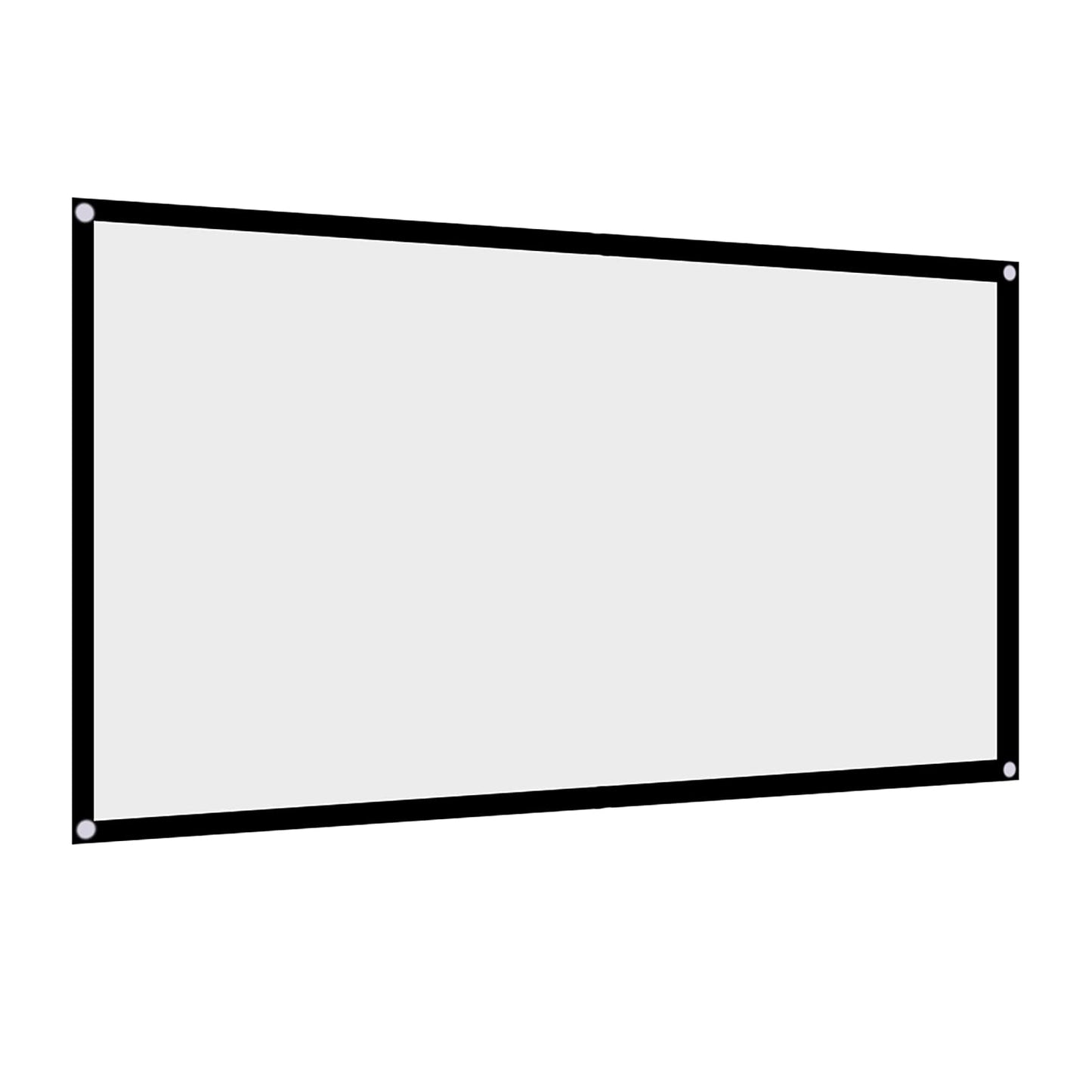ASHATA Pantalla Portátil para, Tela para, Tejido Cortina para Proyección, Pantalla 16: 9 Plegable Tamaño Seleccionable para Cine en Casa Oficina(60 Inch)