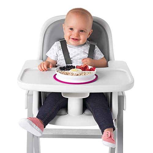 Plato Dividido OXO Tot Rosa Stick & Stay