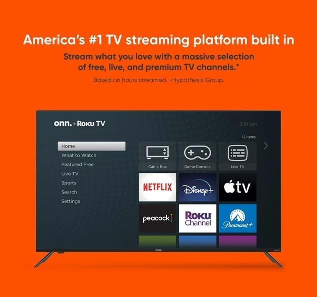 ONN Television Smart TV 43 Pulgadas Class FHD (1080p) LED TV HDR10 WiFi Funciona con Apple Home, Alexa y Asistente de Google (Sin Bases) 100133209 Más Soporte de Pared (Reacondicionado)