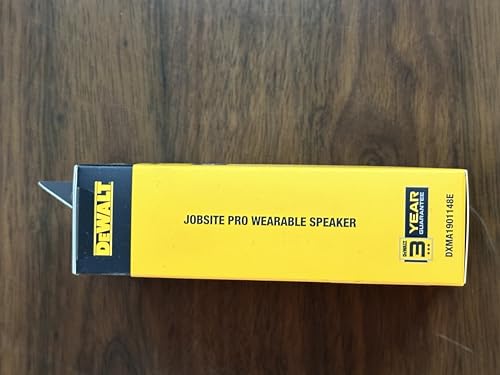 Dewalt - Altavoz Portátil Bluetooth - Altavoz inalámbrico Bluetooth con Clip magnético - Altavoz portátil Jobsite Pro Resistente al Agua - Micrófono Incorporado para música y Llamadas con Manos Libres