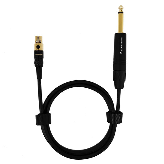 Darverson Cable mini XLR de 3 pines a 1/4 de guitarra para transmisor AKG con conector chapado en oro