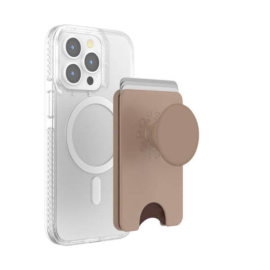 Portafolios para Teléfono PopSockets Negro con Agarre Expandible y Anillo Adaptador MagSafe