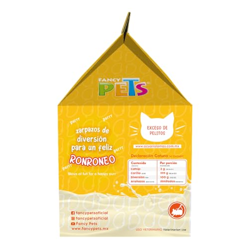 Fancy Pets Casa de Cartón con Rascador para Gatos Milky Cat Sabor Mango