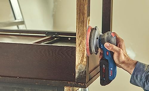 BOSCH GEX18V-5B15 18V sin escobillas 5 pulgadas Kit de lijadora de órbita aleatoria con (1) batería de alimentación avanzada CORE18V 4 Ah