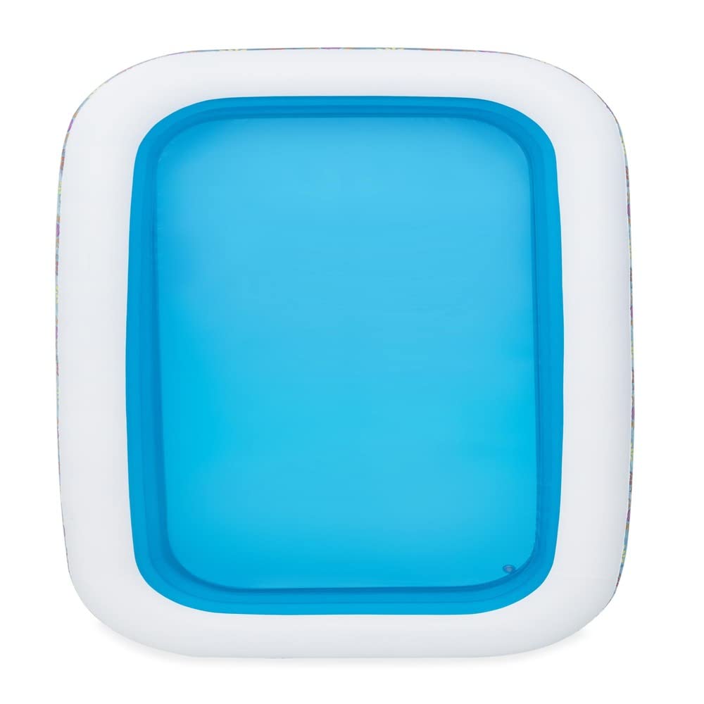 Bestway 54121 Alberca Inflable Rectangular 3.05x1.83x.56cm 3 Anillos, Multicolor