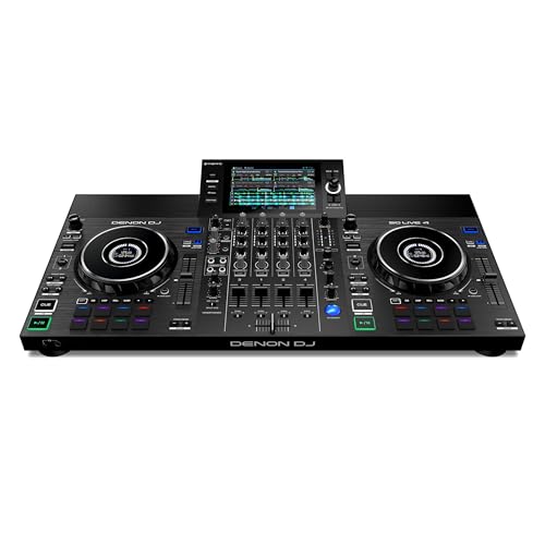 Denon DJ SC Live 4 Controlador DJ con separación de Stems en 4 Decks, Streaming por WiFi, Altavoces Integrados, Compatible con Serato DJ y Virtual DJ