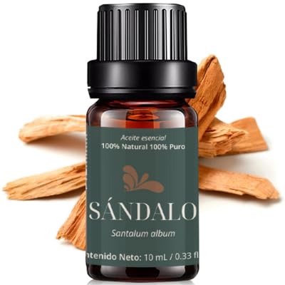 Aceites Esenciales de Sándalo Natural UVa 100% para Aromaterapia con Caja de Regalo Exquisita 10 ML