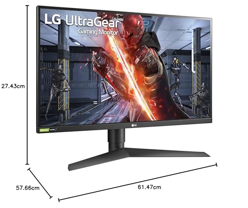 LG 27GN750-B UltraGear Monitor para juegos de 27 pulgadas, visualización IPS FHD (1920 x 1080), respuesta de 1 ms, tasa de actualización de 240 Hz, compatibilidad con G-SYNC, diseño prácticamente sin bordes de 3 lados, inclinación, altura, soporte pivotan