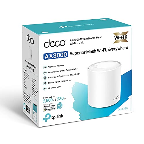Sistema WiFi Mesh TP-Link Deco Blanco AX3000 Cobertura Extensa para Todo el Hogar