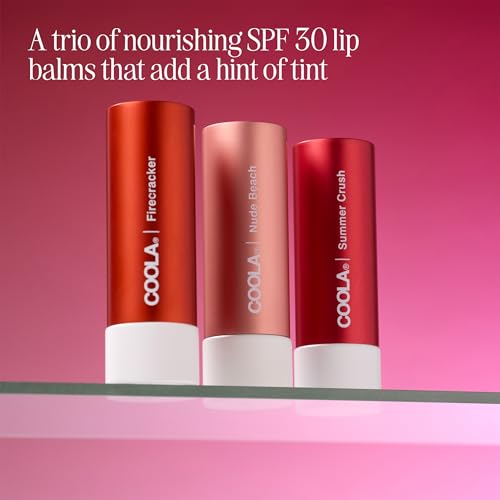 COOLA Organic Tinted Lip Balm & Mineral Sunscreen with SPF 30, Dermatologist Tested Lip Care for Daily Protection, Vegan, Variety Pack, 0.15 Oz Each